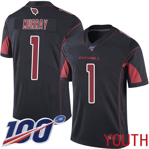 Arizona Cardinals Limited Black Youth Kyler Murray Jersey NFL Football #1 100th Season Rush Vapor Untouchable